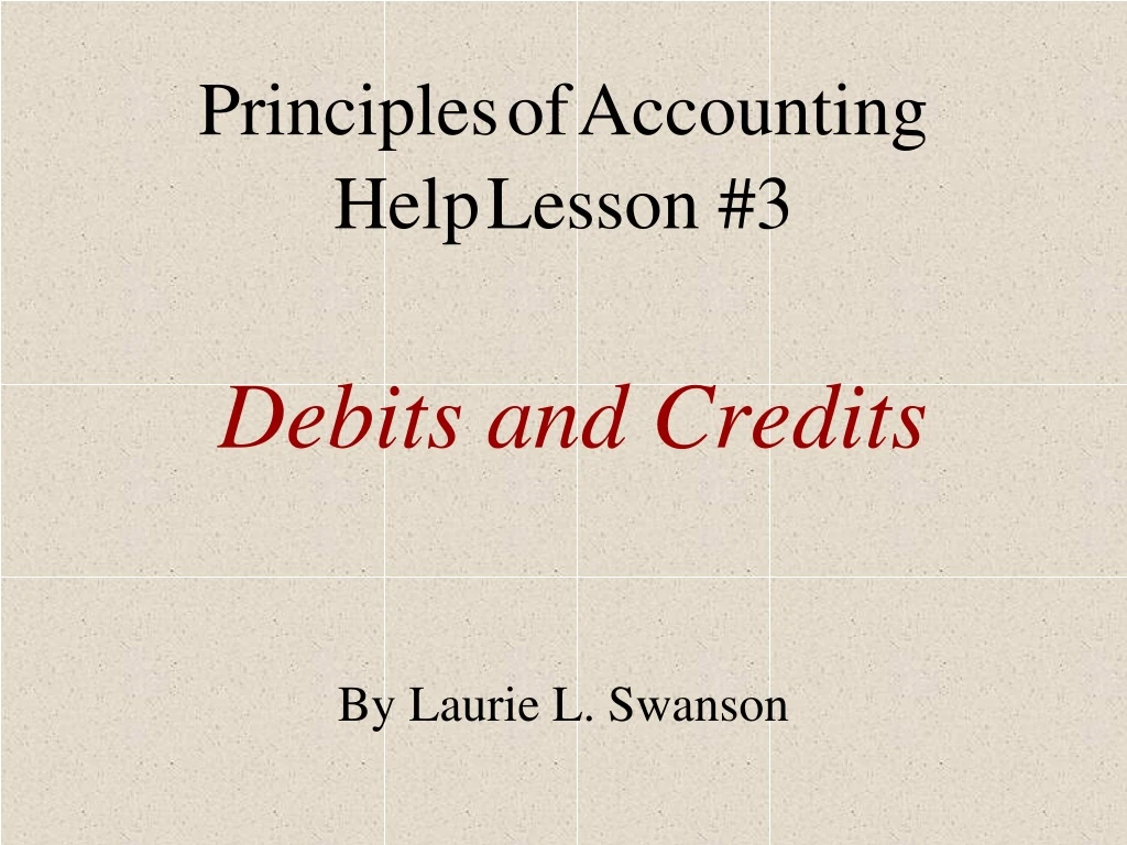 debits and credits