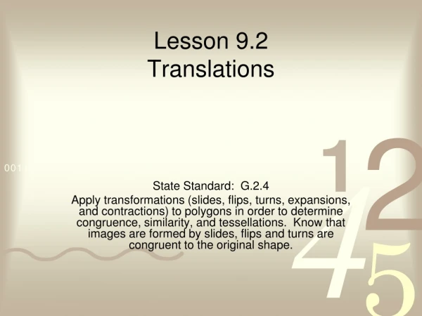 Lesson 9.2 Translations