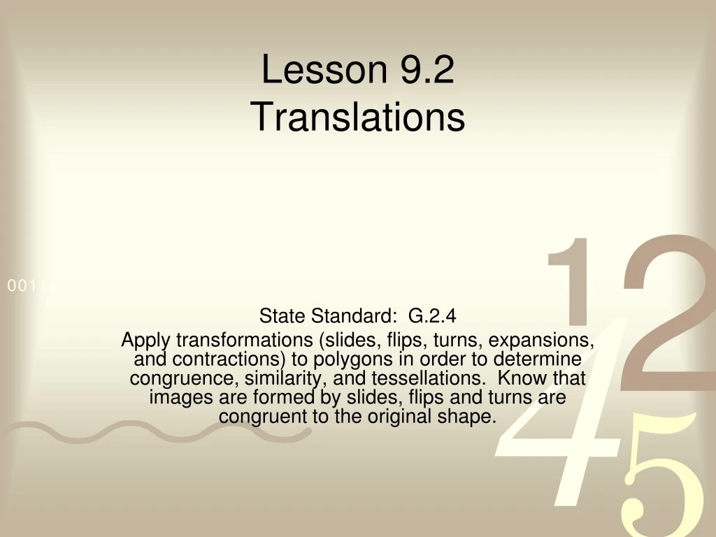 lesson 9 2 translations