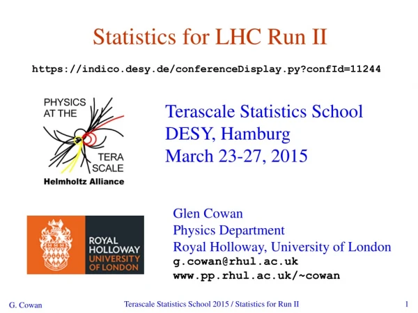 Statistics for LHC Run II
