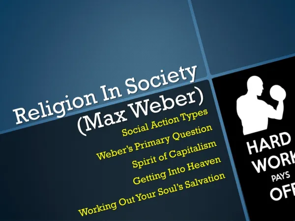 Religion In Society (Max Weber)