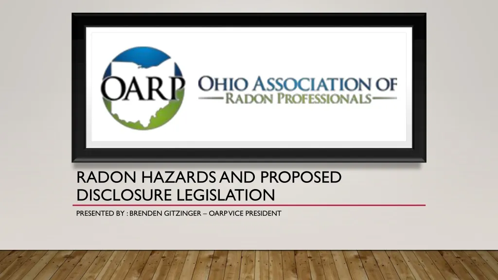 radon hazards and proposed disclosure legislation