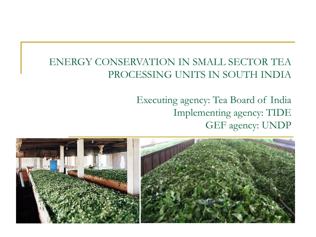 energy conservation in small sector