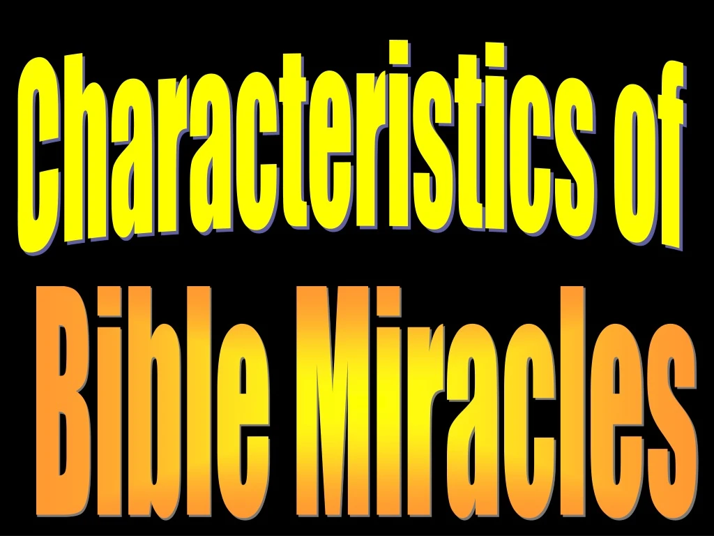 characteristics of