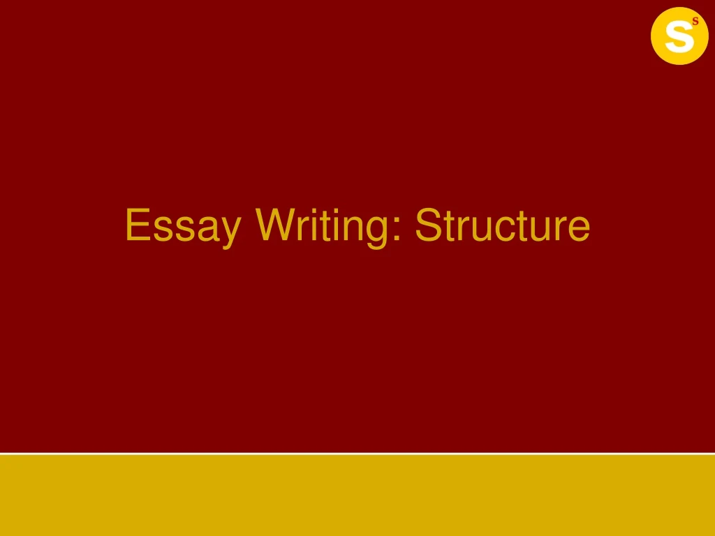 essay writing structure