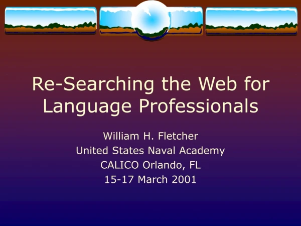 Re-Searching the Web for Language Professionals