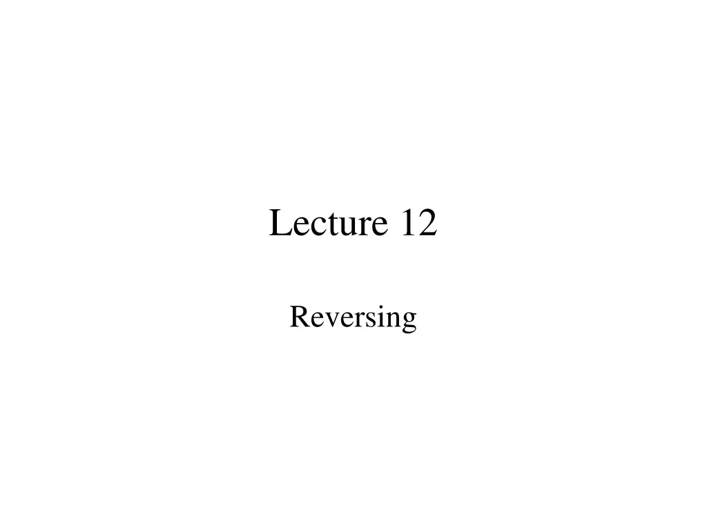 lecture 12