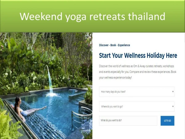 Yoga retreat vacations