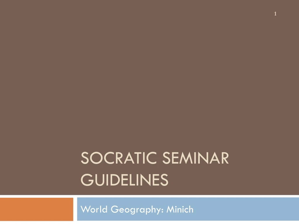 socratic seminar guidelines