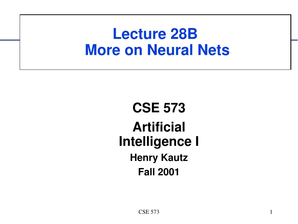 lecture 28b more on neural nets
