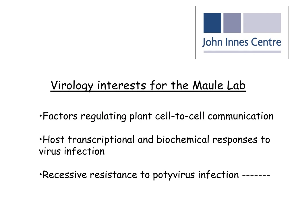 virology interests for the maule lab