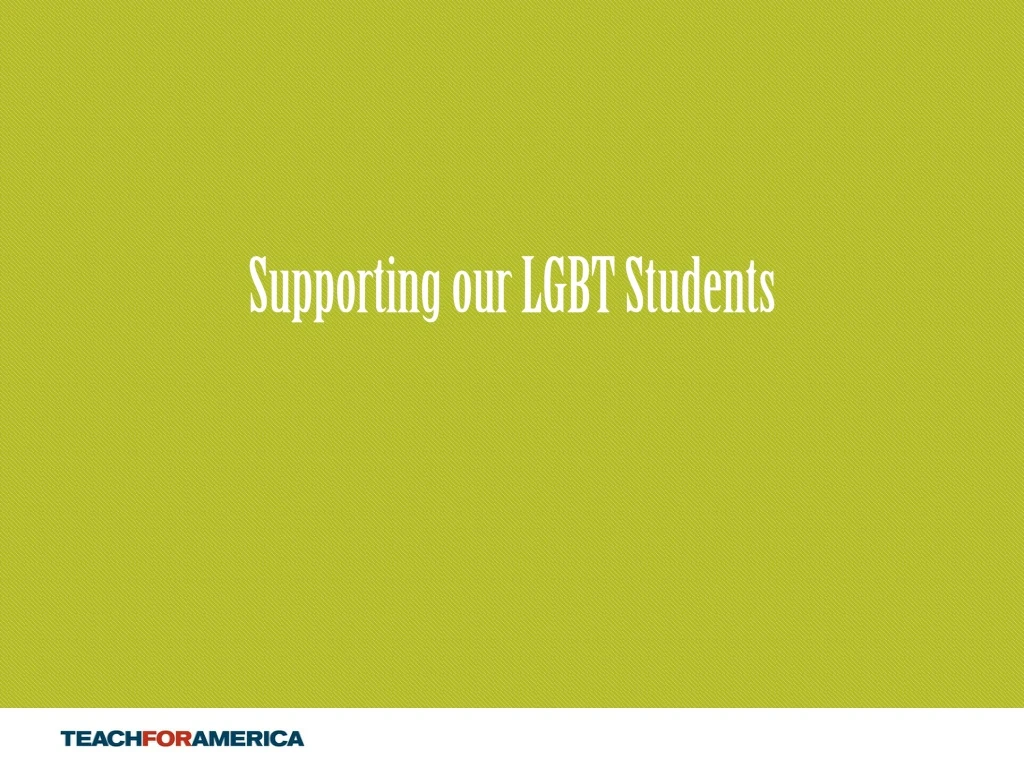 supporting our lgbt students