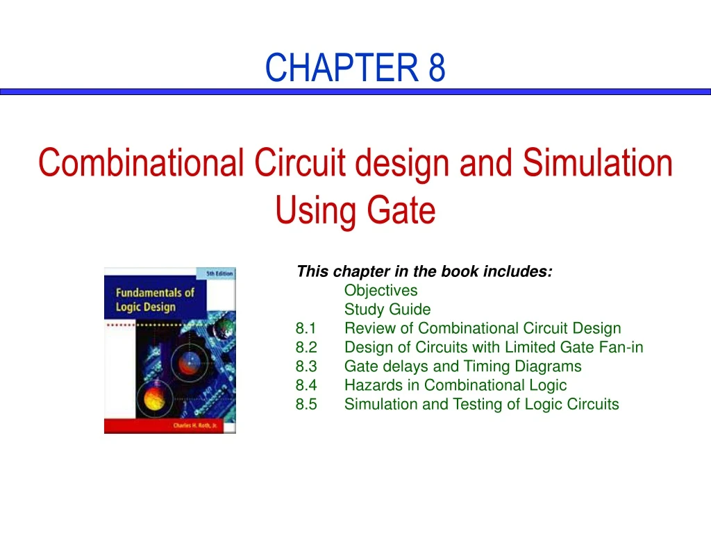 chapter 8 combinational circuit design