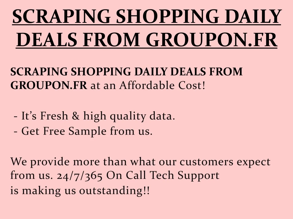scraping shopping daily deals from groupon fr