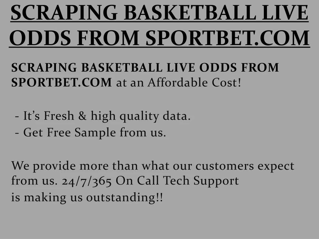 scraping basketball live odds from sportbet com