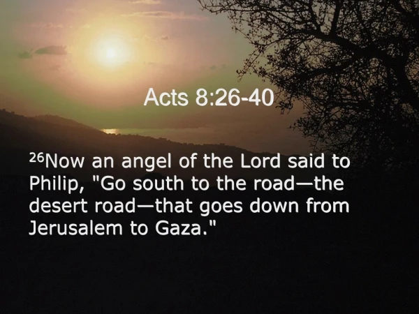 Acts 8:26-40