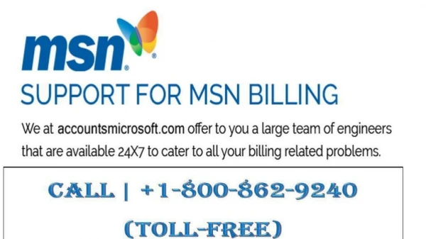 What is the contact number of msn billing?