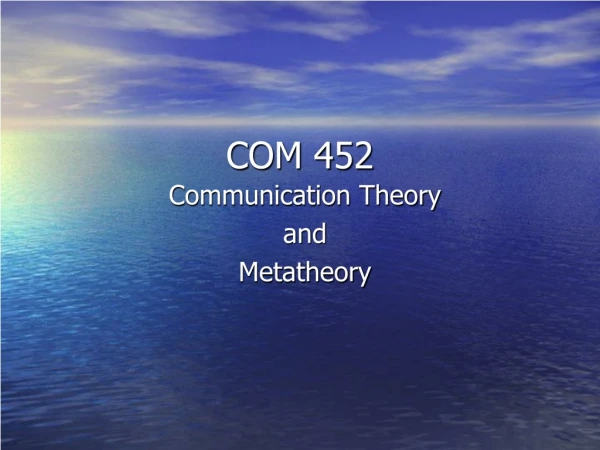 COM 452