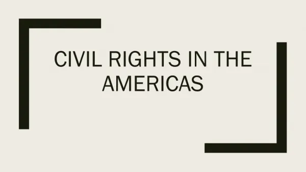 Civil Rights in the Americas