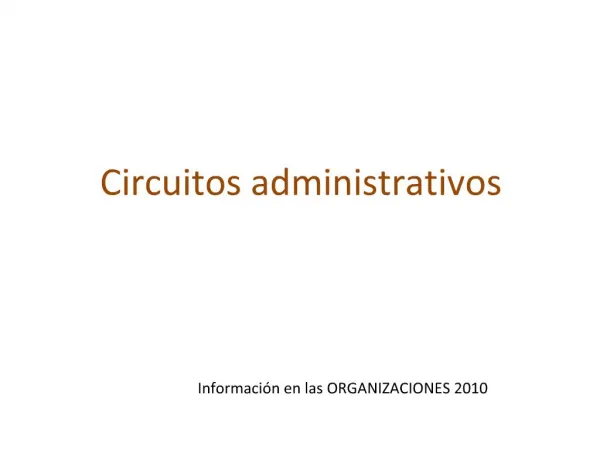 Circuitos administrativos