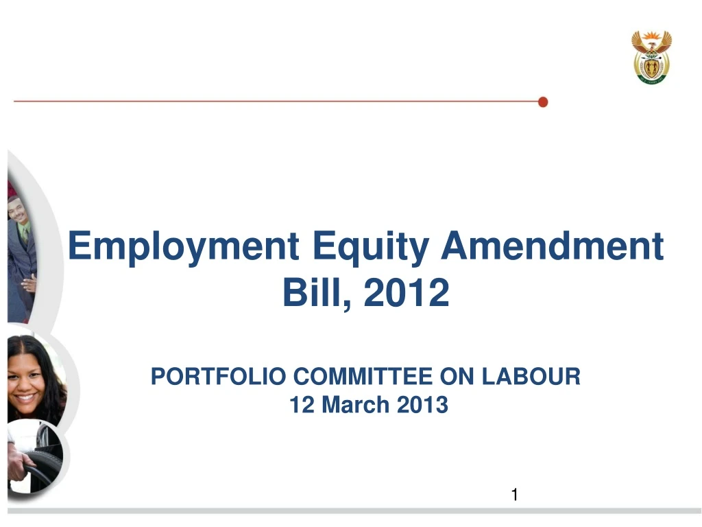 employment equity amendment bill 2012 portfolio committee on labour 12 march 2013