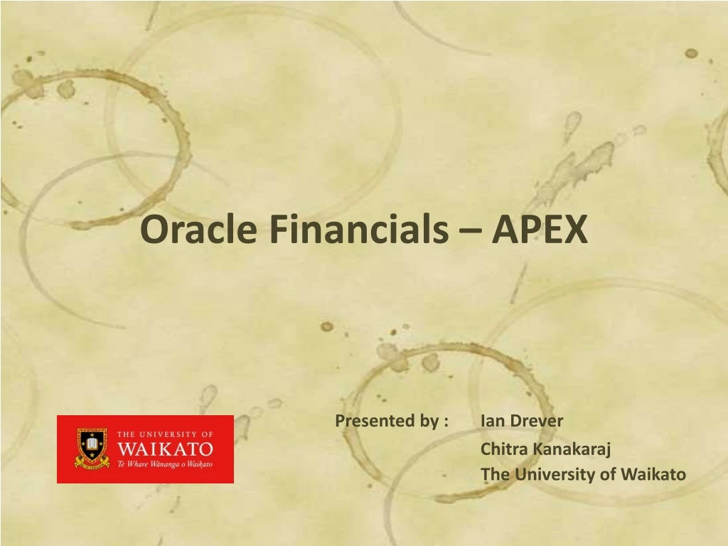 oracle financials apex