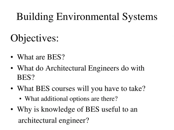 Building Environmental Systems