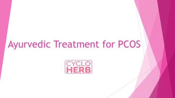 Ayurvedic Treatment for PCOS - Cycloherb