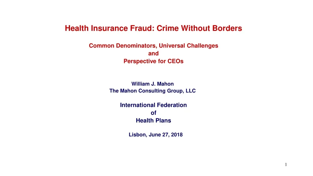 health insurance fraud crime without borders