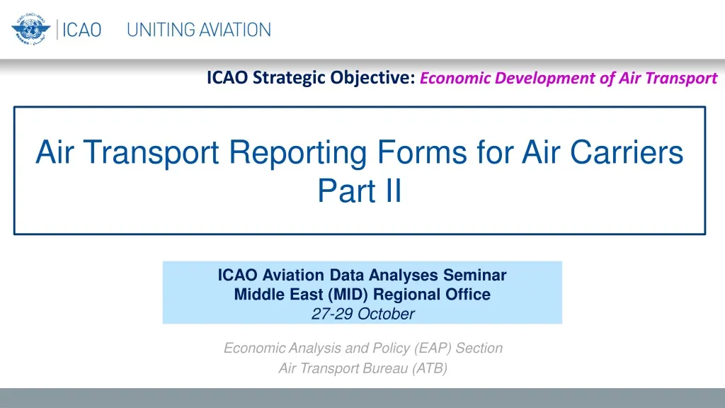air transport reporting forms for air carriers part ii