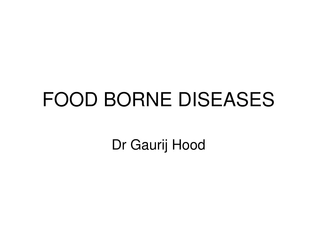 food borne diseases