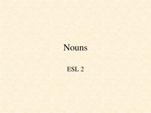 Nouns