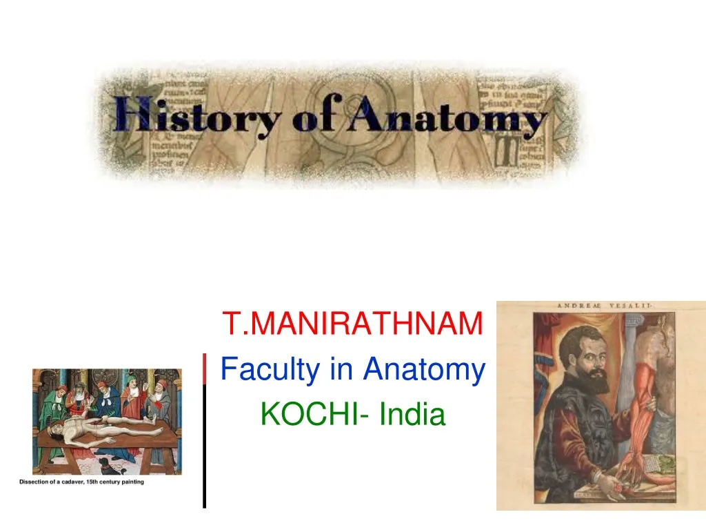 t manirathnam faculty in anatomy kochi india