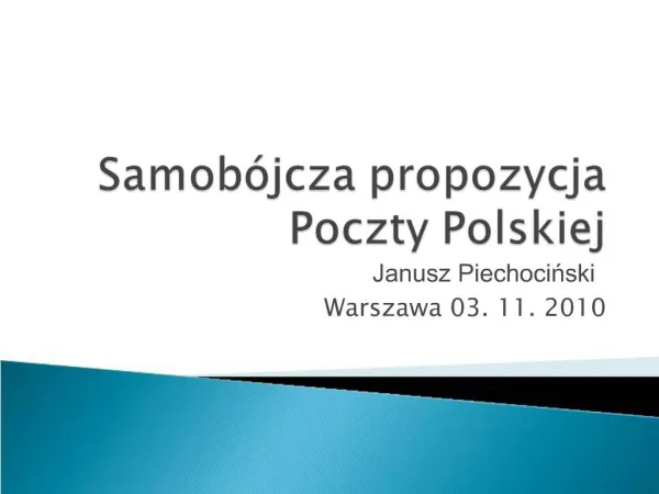 Samob jcza propozycja Poczty Polskiej