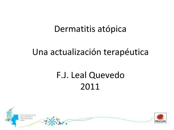 Dermatitis at pica Una actualizaci n terap utica F.J. Leal Quevedo 2011