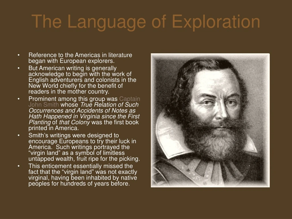 the language of exploration