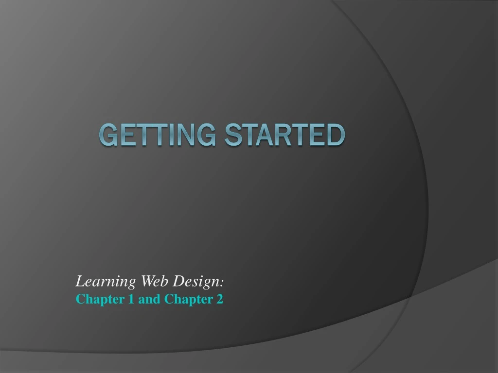 learning web design chapter 1 and chapter 2