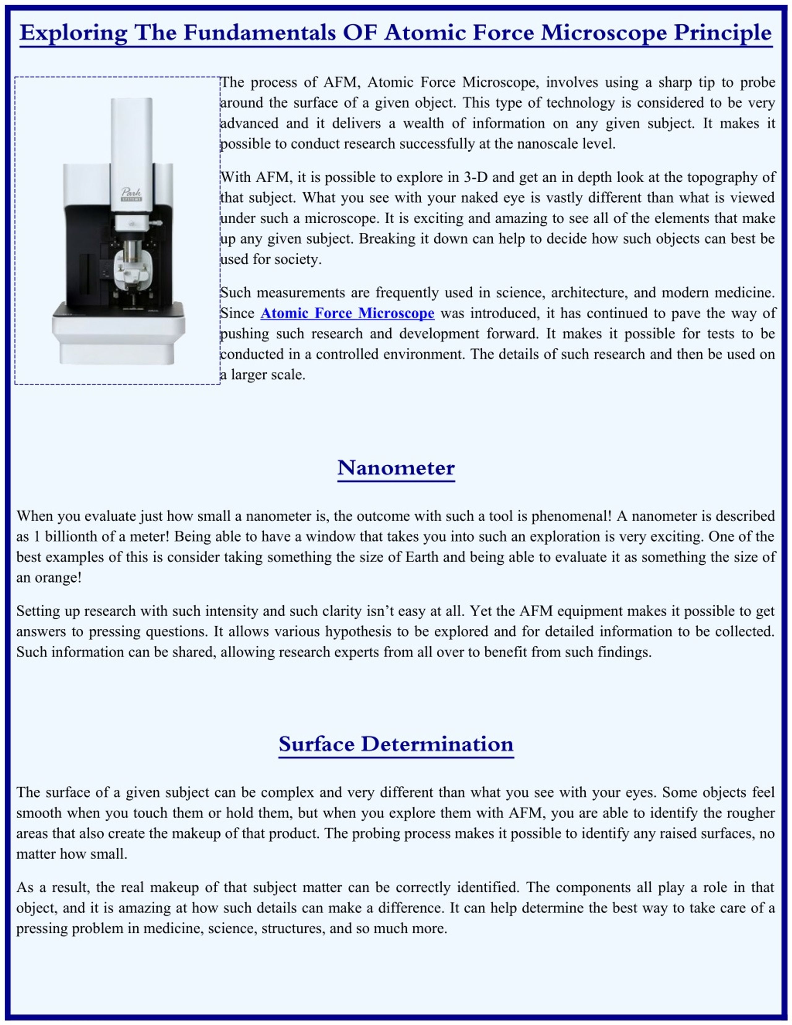 PPT - Exploring the Fundamentals of Atomic Force Microscope Principle ...