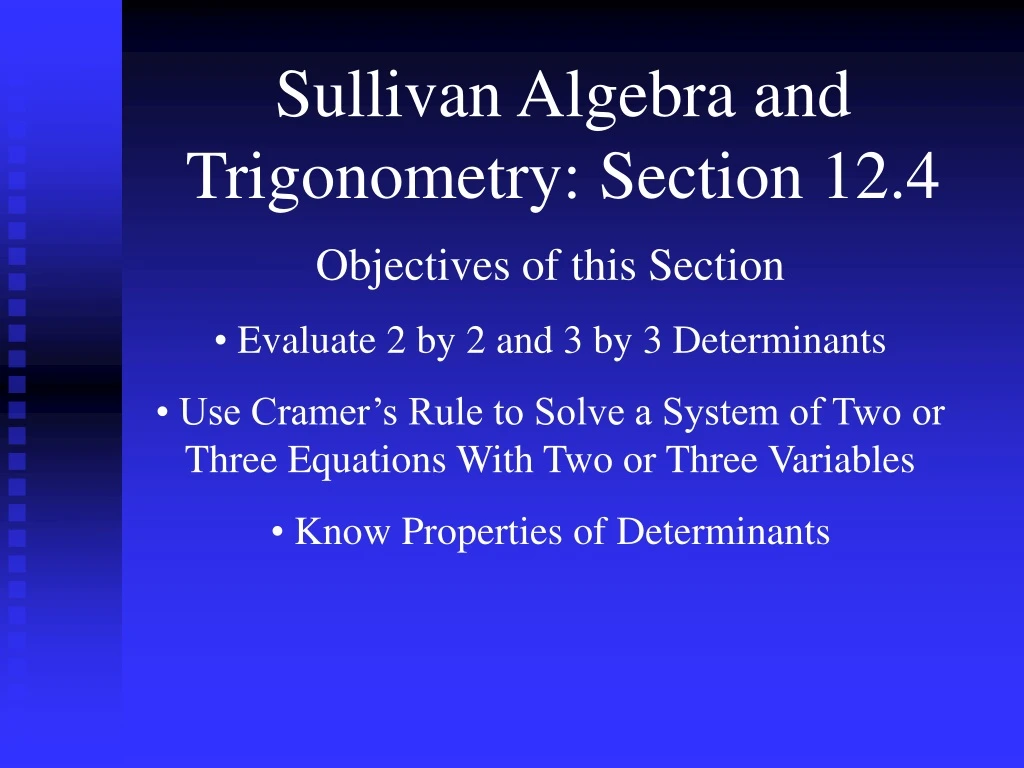 sullivan algebra and trigonometry section 12 4