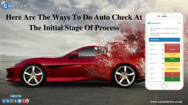 Purpose Of Conducting Auto Check While Getting A Used Car