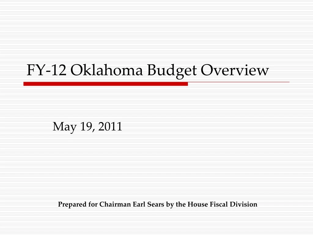 fy 12 oklahoma budget overview