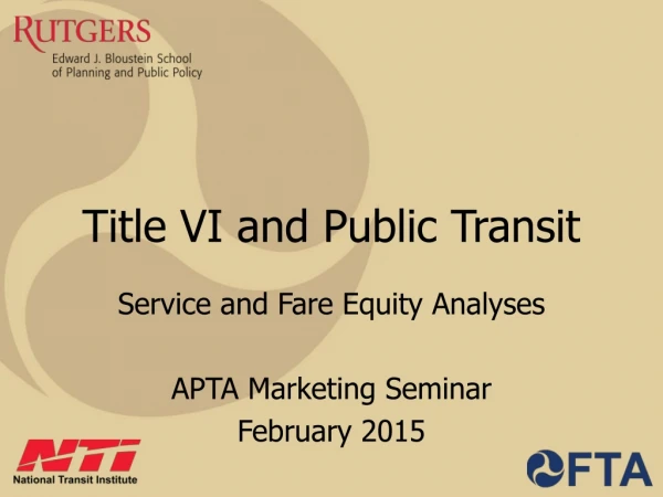 Title VI and Public Transit