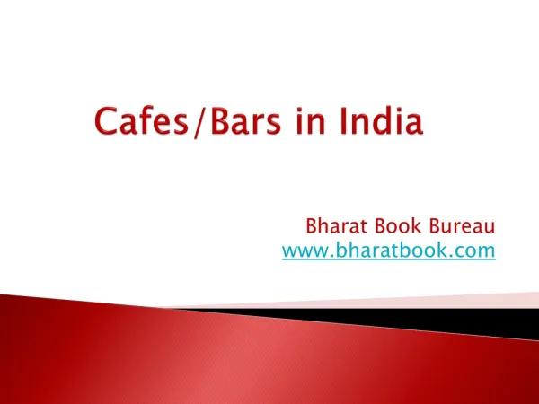 Cafes/Bars in India