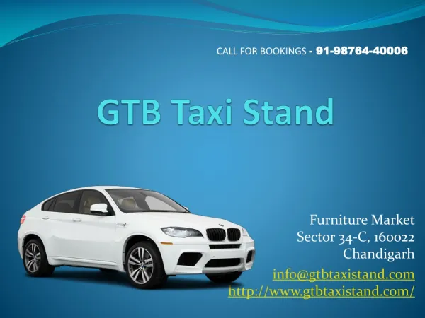 GTB Taxi Stand Chandigarh