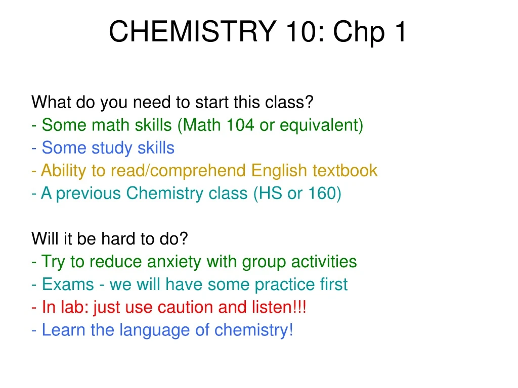 chemistry 10 chp 1
