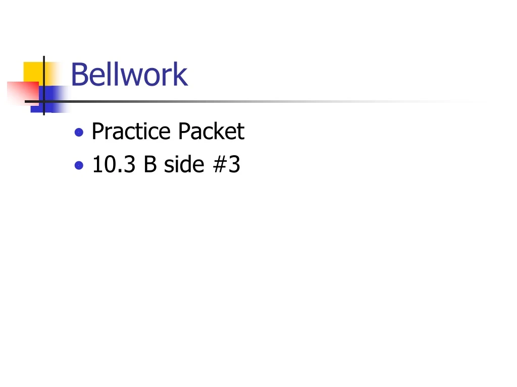 bellwork