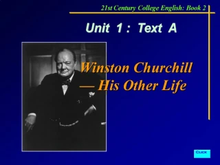 Winston Churchill His Other Life - slide 1