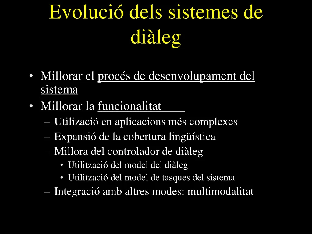 evoluci dels sistemes de di leg