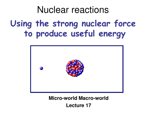 Nuclear reactions