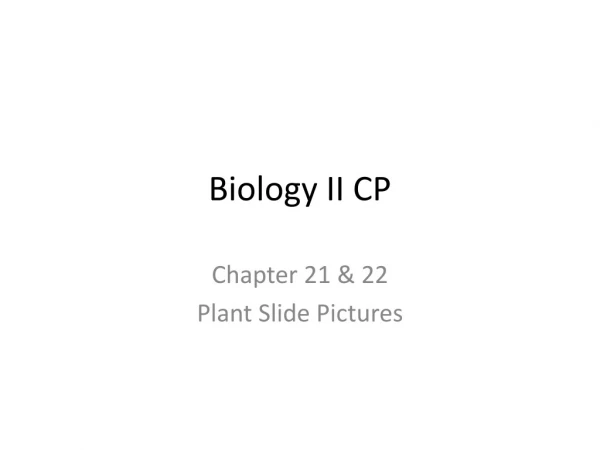 Biology II CP